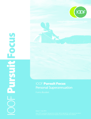 IOOF Pursuit Focus Personal Superannuation Application