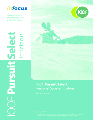 IOOF Pursuit Select Personal Superannuation Application