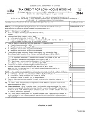 Hawaii Low-Income Housing Tax Credit Form