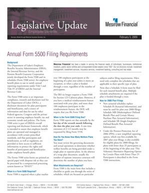 Form 5500 Annual Filing Requirements