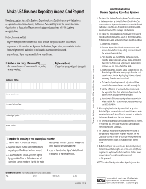 Alaska USA Business Depository Access Card Request