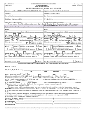 USDA Single Family Housing Loan Guarantee Request