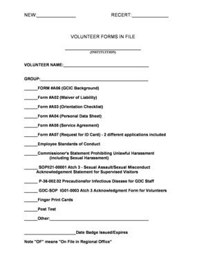 Volunteer Recertification Form