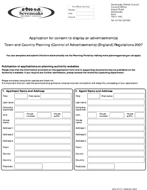 Application for Advertisement Consent