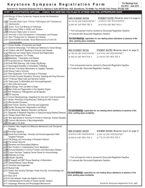 Keystone Symposia Registration Form
