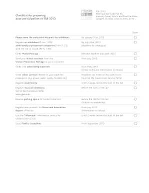 FSB 2013 Trade Fair Registration Form