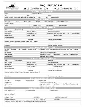 Loan Enquiry Form