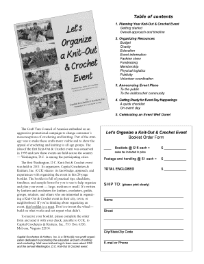 Knit-Out & Crochet Event Planning Guide
