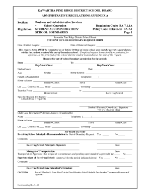 Student Out-of-Boundary Request Form
