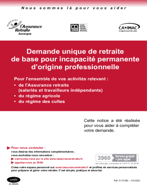 Demande unique de retraite de base pour incapacit ...