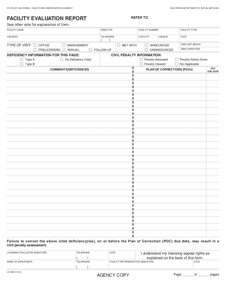 california social services facility Preview on Page 1