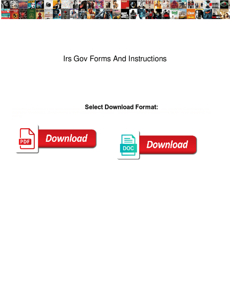 Fillable Online Irs Gov Forms And Instructions. Irs Gov Forms And