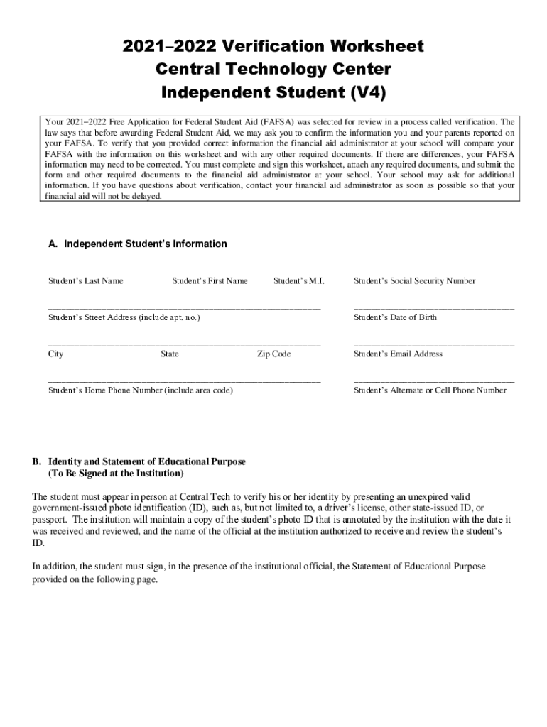 Fillable Online Get The Free 20212022 Custom Verification Worksheet V4 Fillable Online Get The Free 20212022 Custom Verification Worksheet V4