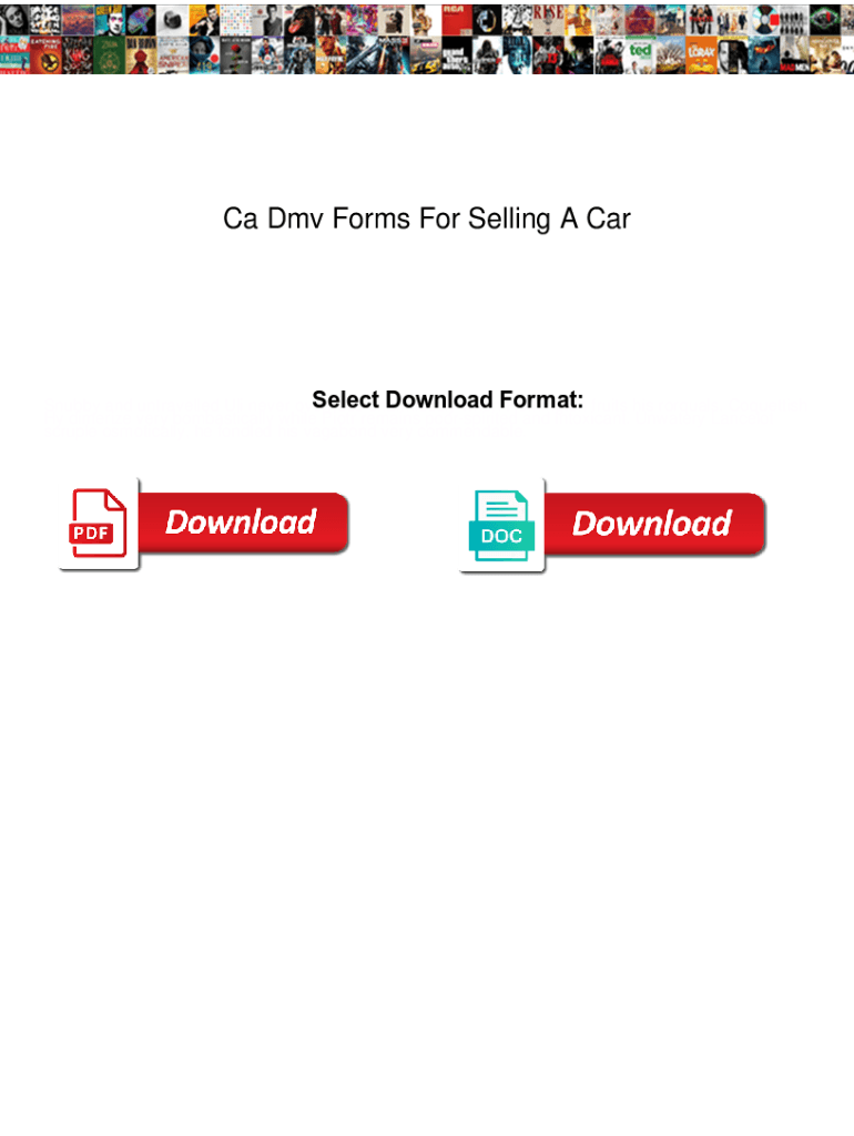 Fillable Online Ca Dmv Forms For Selling A Car. Ca Dmv Forms For ...