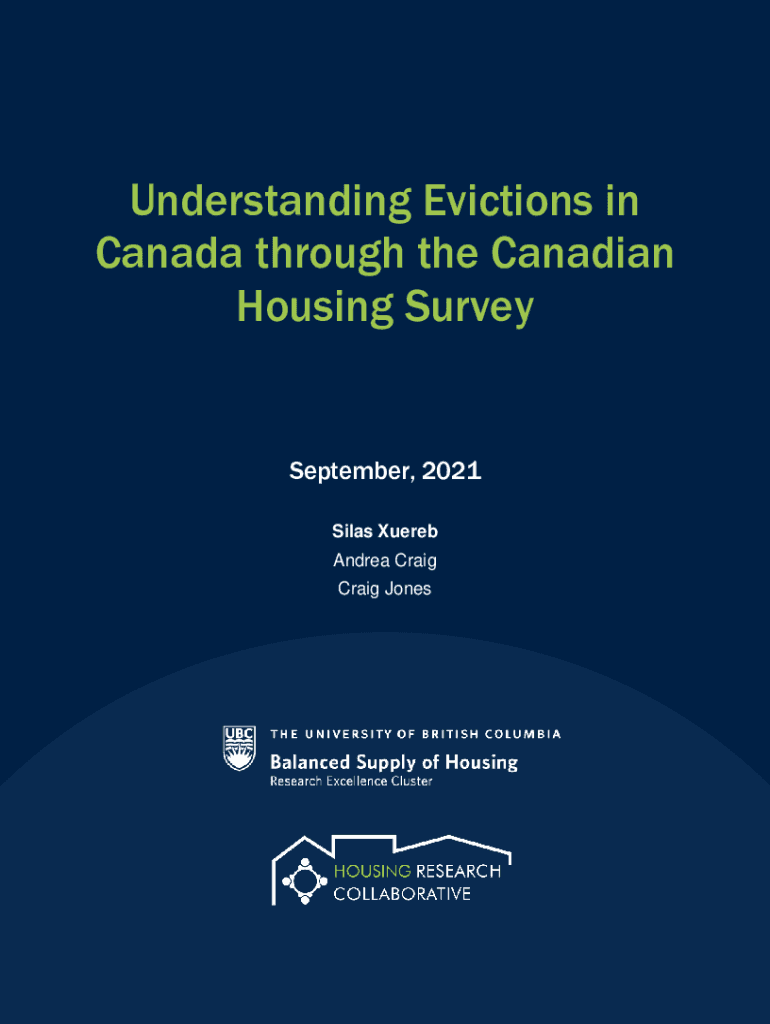 Fillable Online Understanding Evictions in Canada through the Canadian