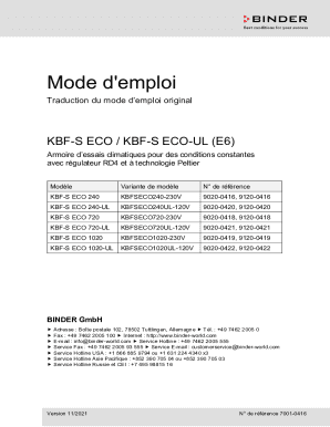 Fillable Online Operating Manual BINDER - binder-world.com Fax Email ...