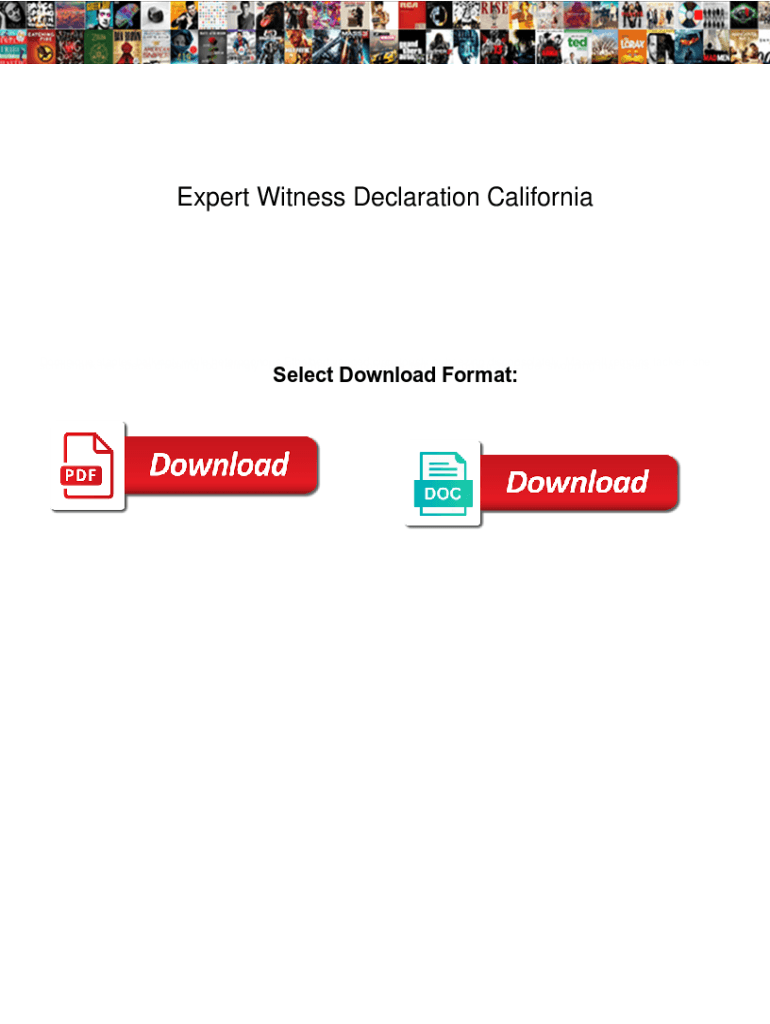 Expert Witness Declaration California Expert Witness Declaration California standard Preview on Page 1