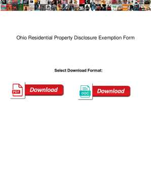 Ohio Residential Property Disclosure Exemption Form. Ohio Residential Property Disclosure Exemption Form chooser