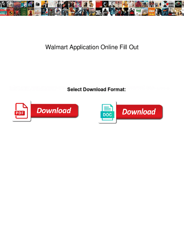 Fillable Online Walmart Application Online Fill Out. Walmart