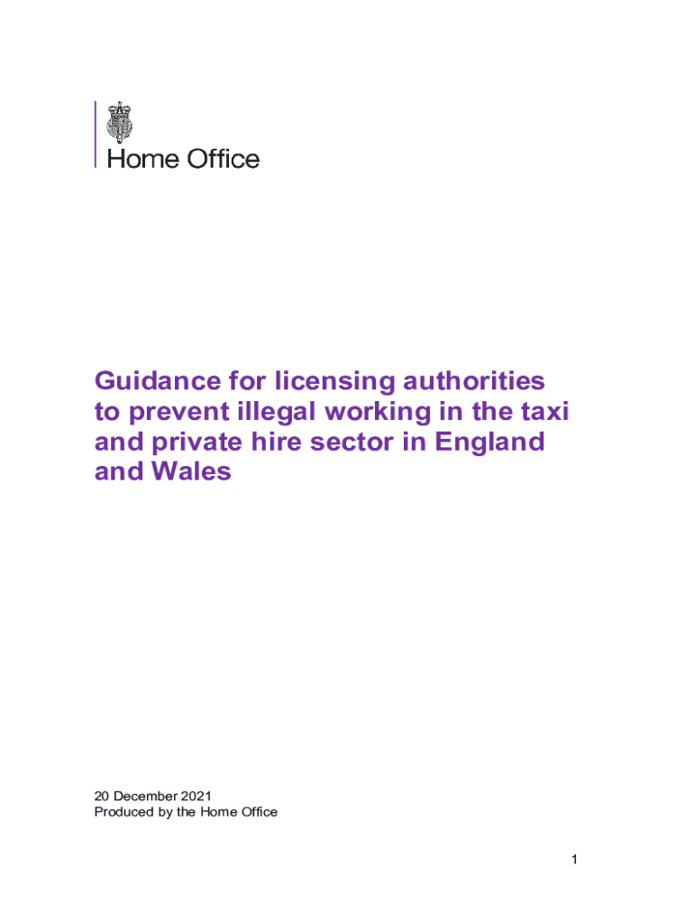 Fillable Online Licensing authority guide to right to work checks GOV