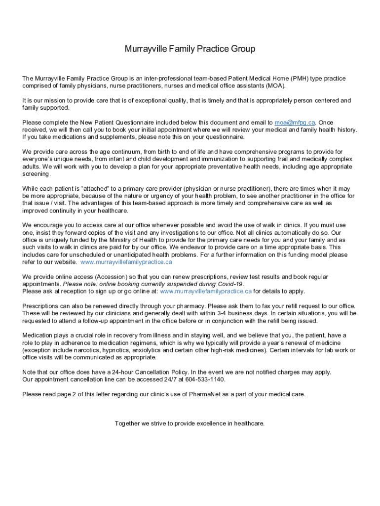 Fillable Online Home Murrayville Family Practice Fax Email Print pdfFiller