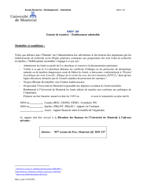 Modalits et conditions - La recherche - Universit de ...