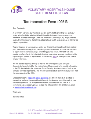 Fillable Online Tax Information: Form 1095 -B Fax Email Print - pdfFiller