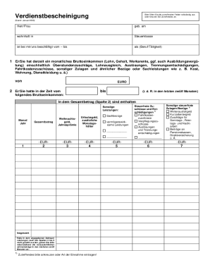 Verdienstbescheinigung Bitte fllen Sie die zutreffenden ...