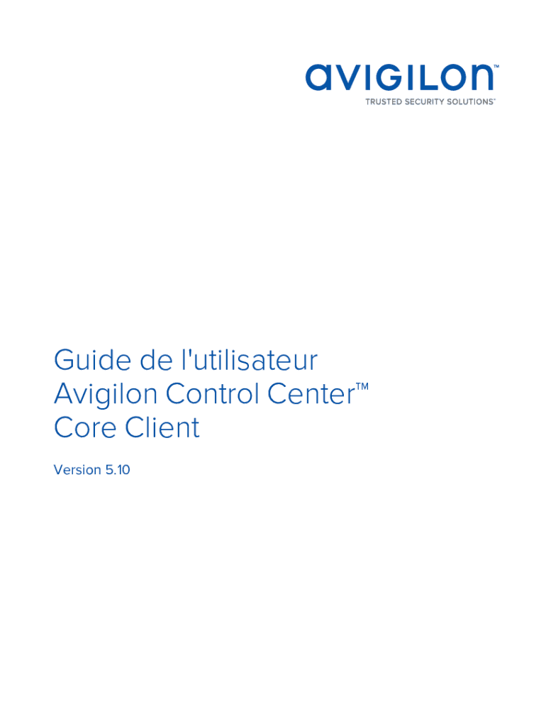 Fillable Online Avigilon Control Center  Client User Guide Core