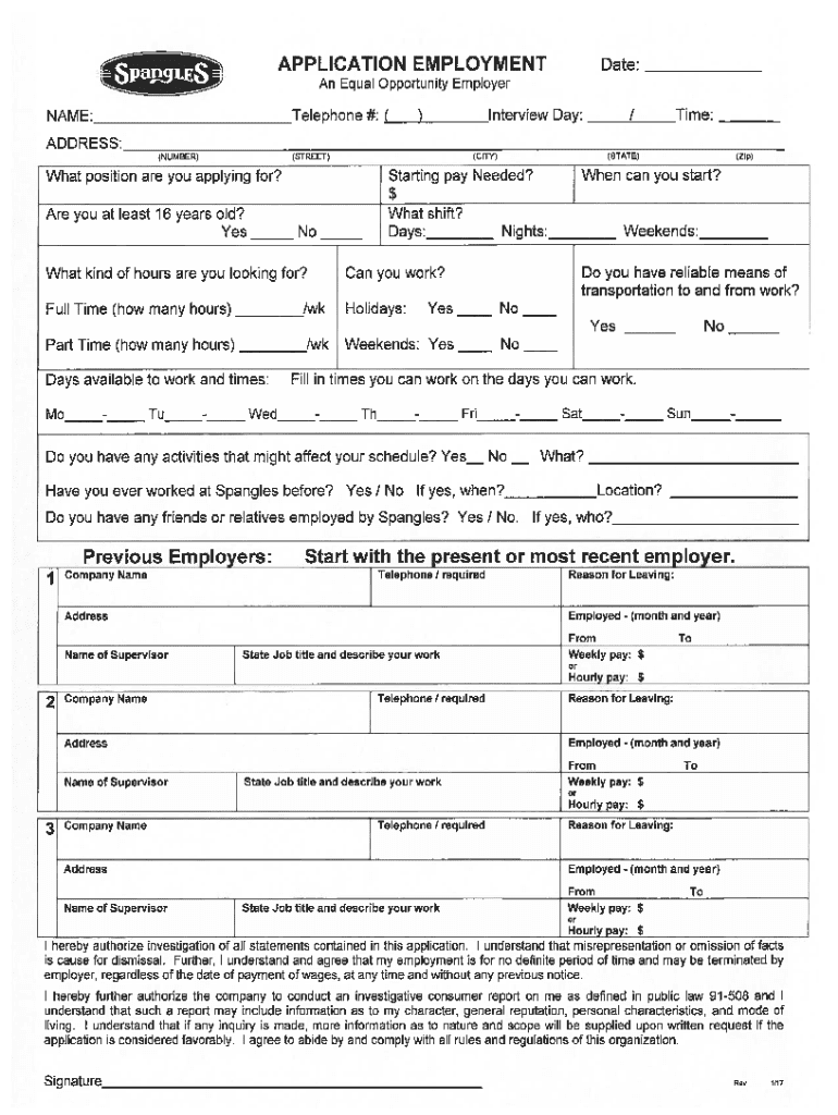 spanglesinc Spangles-On-Line-ApplicationSpangles Preview on Page 1