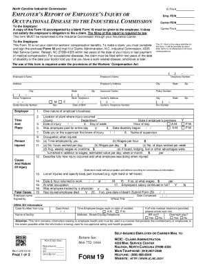 EMPLOYER S REPORT OF EMPLOYEE S INJURY OR OCCUPATIONAL ...