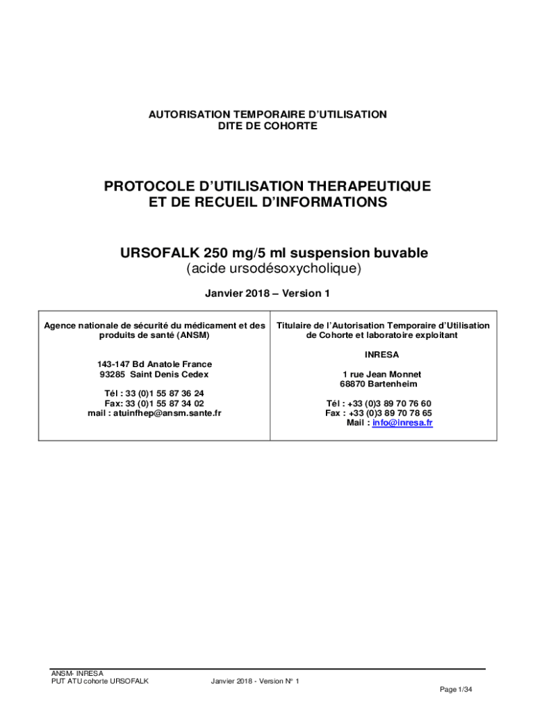 Fillable Online PUT URSOFALK 250 mg/5 ml suspension buvable (acide Fax Email Print pdfFiller