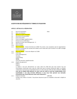 ACCEPTATION DES RGLEMENTS ET TERMES DUTILISATION