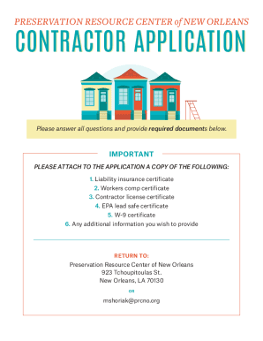 ELEVATOR CONTRACTOR LICENSE APPLICATION