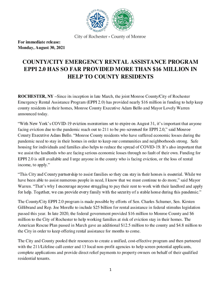 Fillable Online county/city emergency rental assistance program eppi 2.
