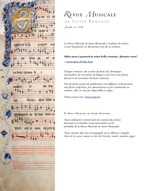 Revue Musicale de Suisse Romande - Les plus beaux ...