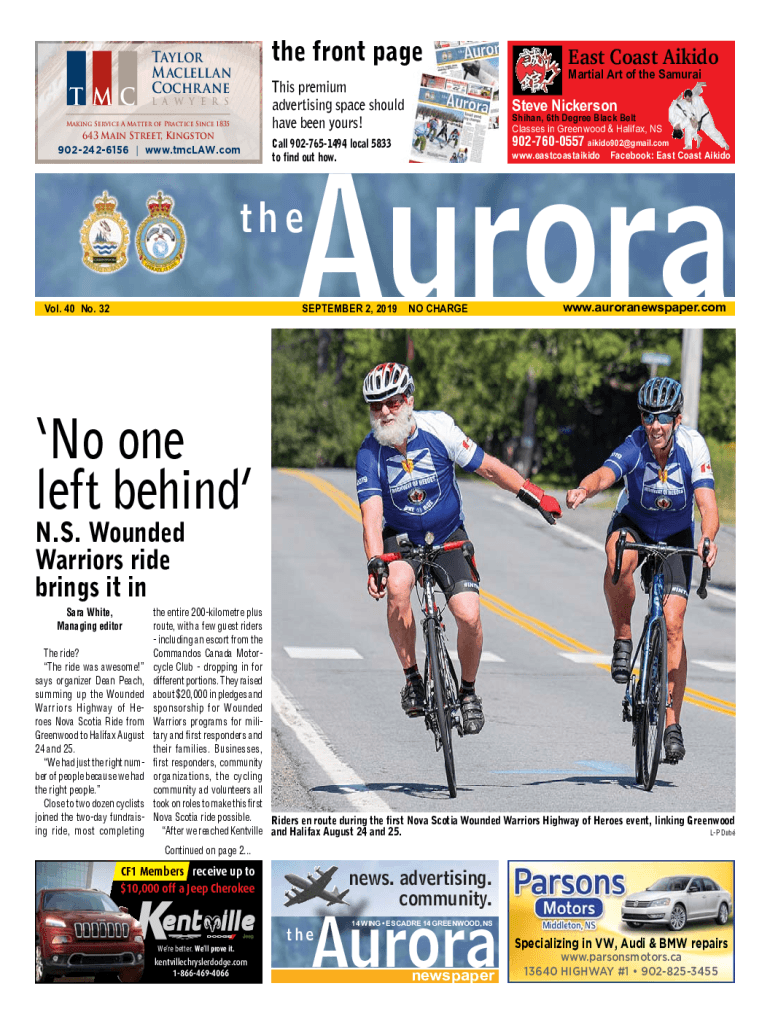 Fillable Online the front page Aurora Newspaper Fax Email Print