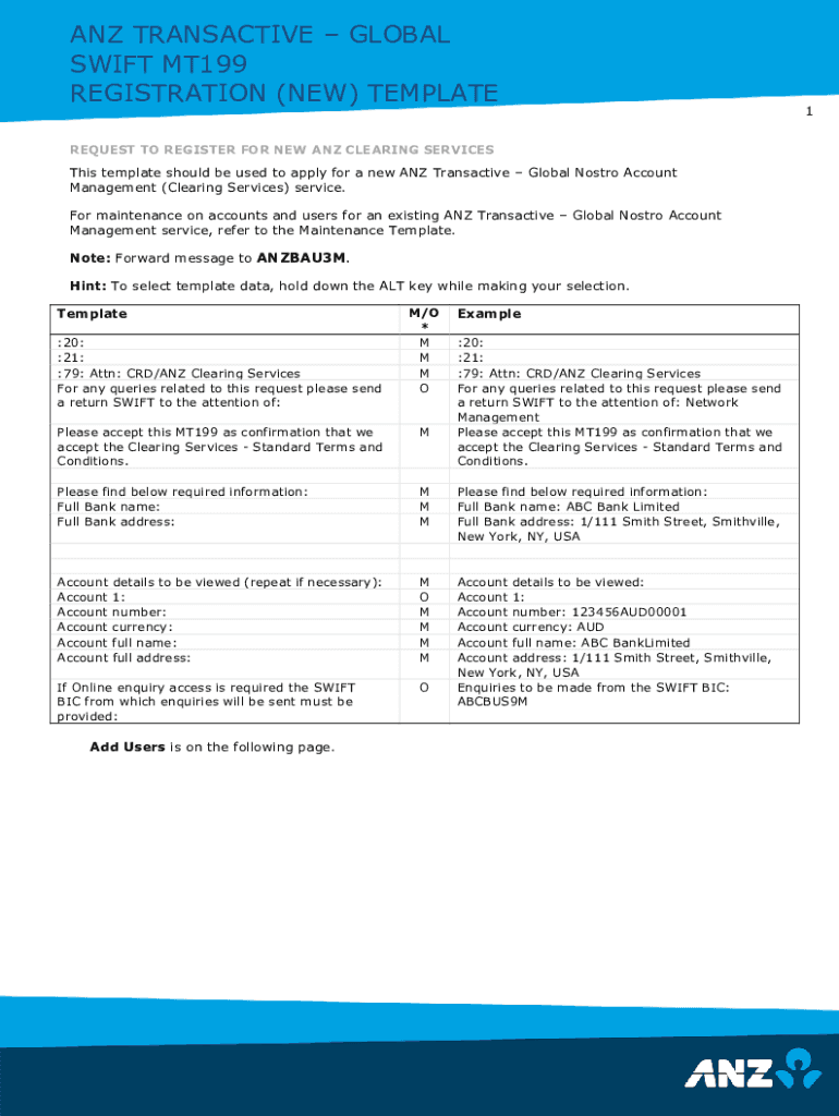 Fillable Online Anz Payments And Cash Management Request Form - Fill ...