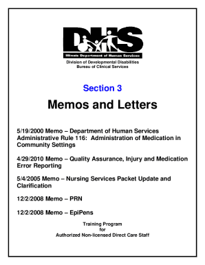 Memos and Letters - Illinois Department of Human
