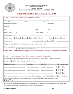 Refund Buyback ApplicationPlymouth County Retirement ...