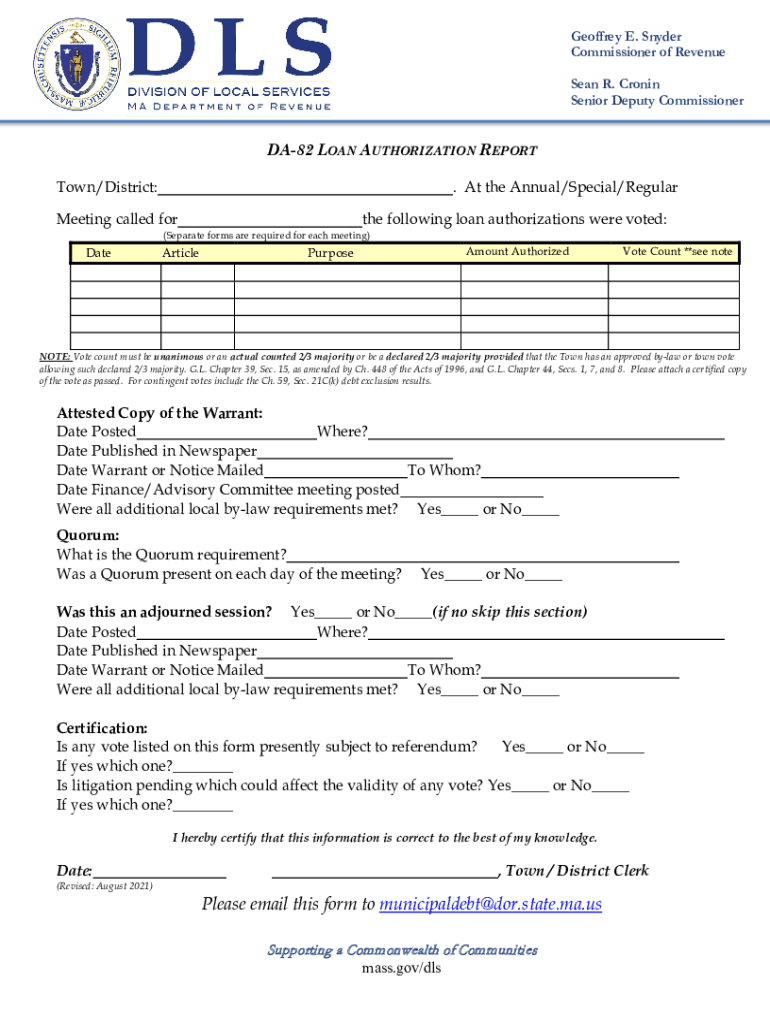 Please email this form to municipaldebtdor state ma us Preview on Page 1