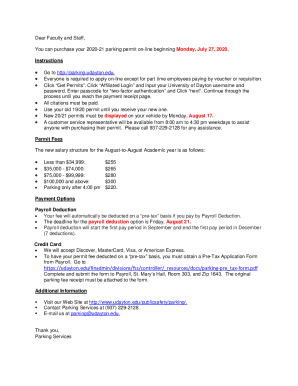 Parking Services : University of Dayton, Ohio