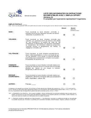 Fillable Online Remplissable Service de police Fax Email ...