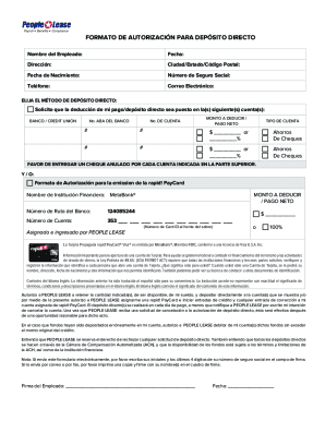 Formulario de Inscripcin de Deposito Directo .Su ...