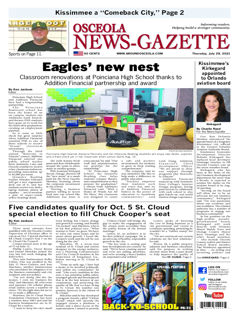 Fillable Online ufdcimages uflib ufl Poinciana High School in Kissimmee