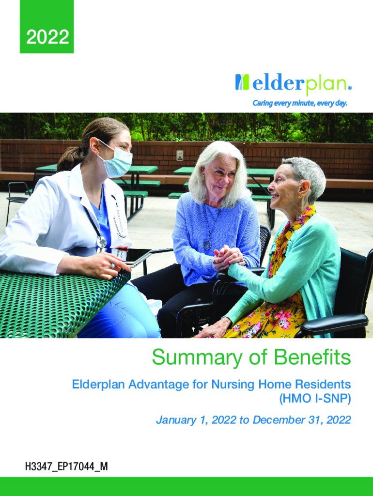 Fillable Online Elderplan Advantage for Nursing Home Residents (HMO I