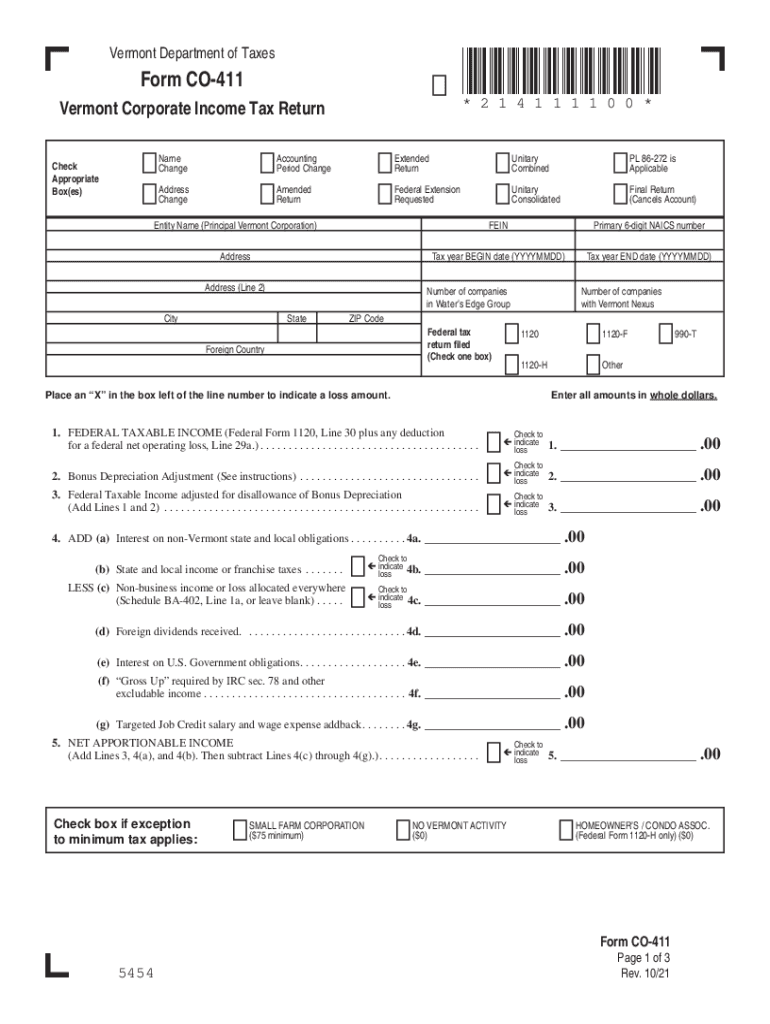 vermont form co 411 Preview on Page 1.