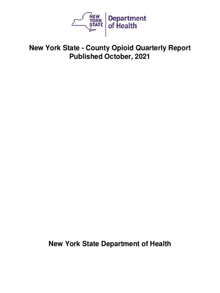 Fillable Online New York State - County Opioid Quarterly Preview on Page 1