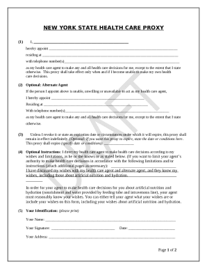 Health Care Proxy - New York State Attorney GeneralNew ...