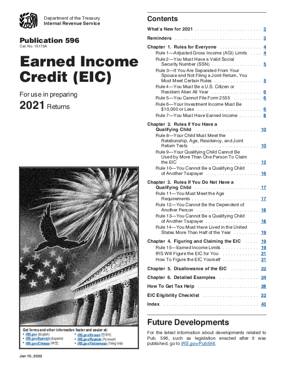 Earned Income Tax Credit (Irs Publication 596)